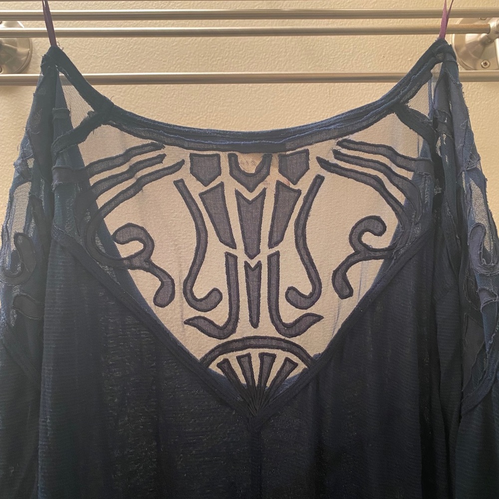 Free People long sleeve top with lace back